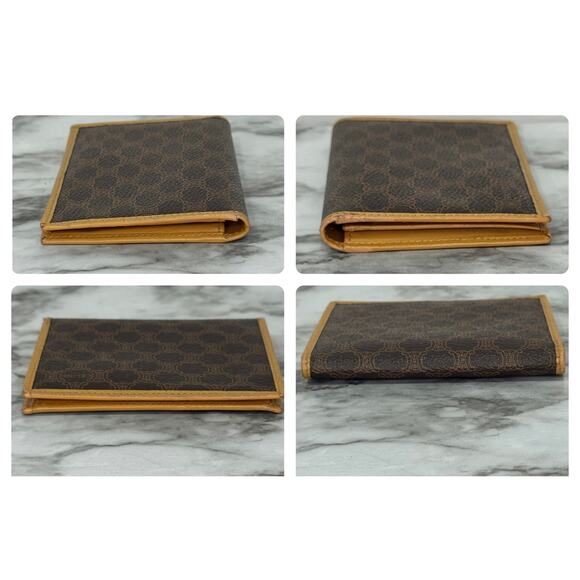 Celine Vintage Macadam Card Case Bifold Wallet Triomphe Logo M13 - Picture 4 of 11